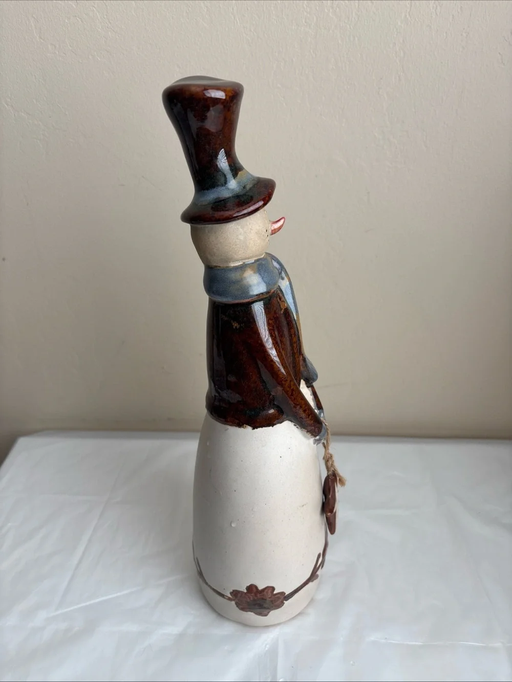 Pier 1  Snowman Figurine 14'' Winter Christmas Decor Retired limited 150/1515